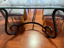 Glass Top Dinning Table with 8 Chairs image 3