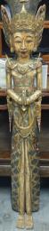 Asian Wooden Carved Figure image 2