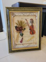 Framed French Violin Artwork image 1