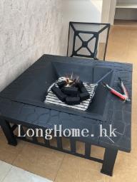 Fire pit with poker and cover image 7