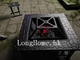 Fire pit with poker and cover image 6