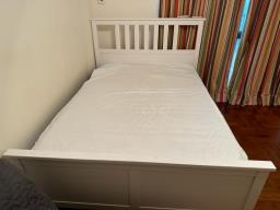 Ikea full sized bed frame and mattress image 1