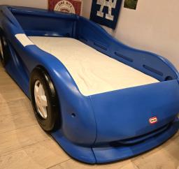 Kids car bed with mattress by Little Tik image 1