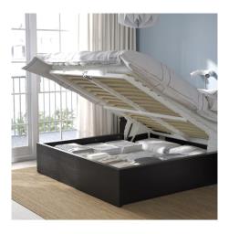 King size hydraulic bed Ikea image 1