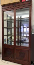 Two antique Rosewood display cabinets image 1