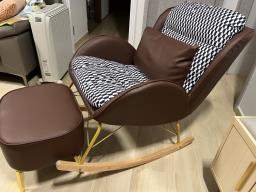 Chair with ottoman rare use image 3