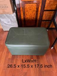 Green ottoman with storage image 1