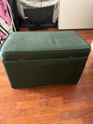 Green ottoman with storage image 3