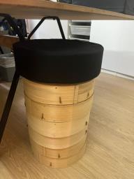 Steam basket custom made pouf  stool image 1