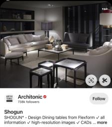 Flexform Mood Shogun Coffee Table image 6