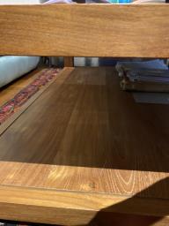 Large English hardwood coffee table image 2