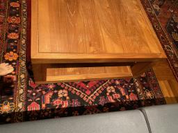 Large English hardwood coffee table image 4
