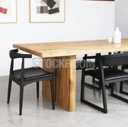 Beautiful Solid Elm Wood Dining Table image 1