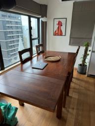Wooden Extendable Dining Table  Chairs image 2