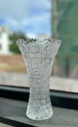 Czech Bohemian Hand Cut Crystal Vase image 2