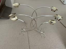 Italian made candleholder silver plated image 1