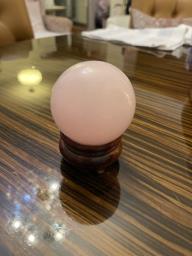 Pink Rose Quartz Ball image 1