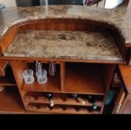 Rose Wood and Marble bar unit image 3