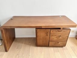 Free Dark Wooden Desk with Cabinet image 1