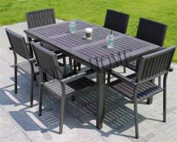 6 seater polywood  table and chair image 1