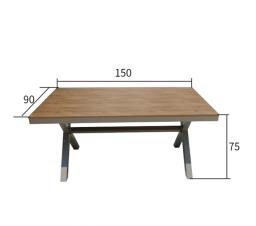 Outdoor Platinum Poly Wood Table Set image 6