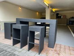Lovely Outdoor bar table and stools image 2