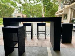 Lovely Outdoor bar table and stools image 3