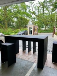 Lovely Outdoor bar table and stools image 5