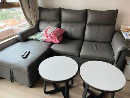 3 seater sofa bed vinyl image 1