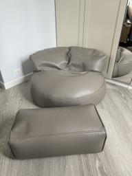 Bean sofa with footrest image 2