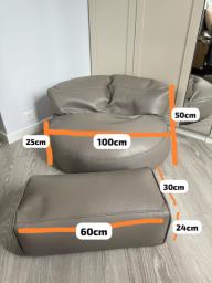 Bean sofa with footrest image 5