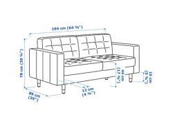 Ikea 2-seat sofa Gunnared light green image 4