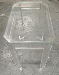 Luxury Glass and Lucite side table image 1