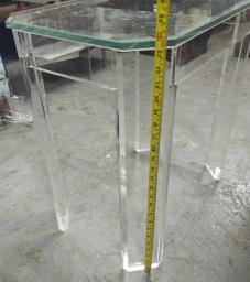 Luxury Glass and Lucite side table image 5