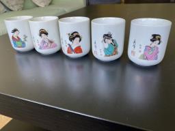 Japanese Tea  Cups- set of five image 2