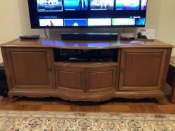 Hardwood Tv cabinet 65 by 19 image 1