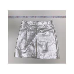 Genuine Leather Silver Skirt image 1