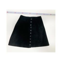 Lined Genuine Leather suede Skirt image 4