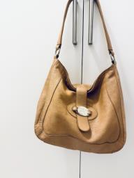 Furla  light brown leather handbag image 1