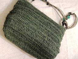 Unwanted  Natural Woven Green Straw Bag image 4