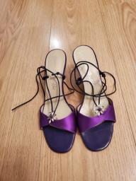 Francesco Graffei purple evening sandals image 1