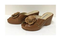 Leather Wedge Sandals Size 6 image 6