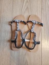 Playlord black patent crystal sandals image 2