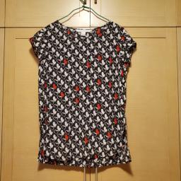 Dvf black silk top with  heart shape image 1