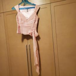 Light pink silk corset top image 1
