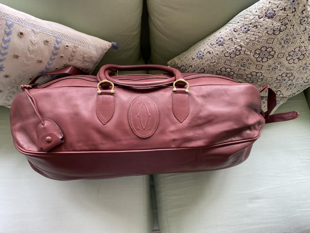 Cartier Leather Sausage Travel Bag AsiaXPAT