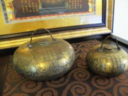 2 x Vintage Chinese Copper Hot Warmer image 1