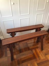 Altfield Antique Elm Wood Benches image 1