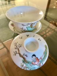 Antique China tea cup and saucer image 1