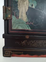 Antique Chinese Black Lacquer Cabinet image 2